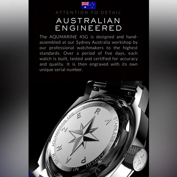 PANZERA Aquamarine 45 Automatic Wristwatch - Picture 8 of 11